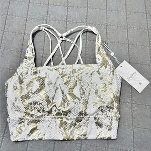 Buffbunny Gold & White Snake Print Sports Bra